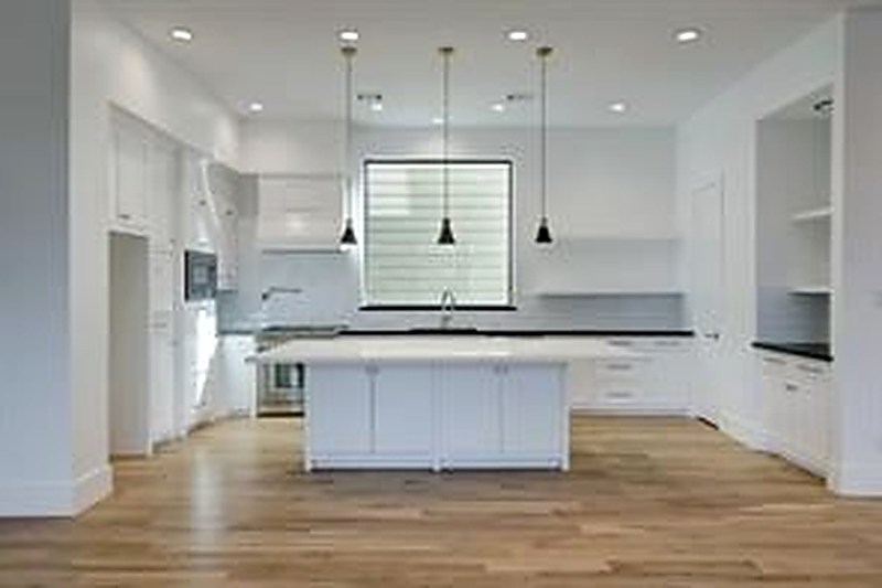Kitchen with pendant lighting