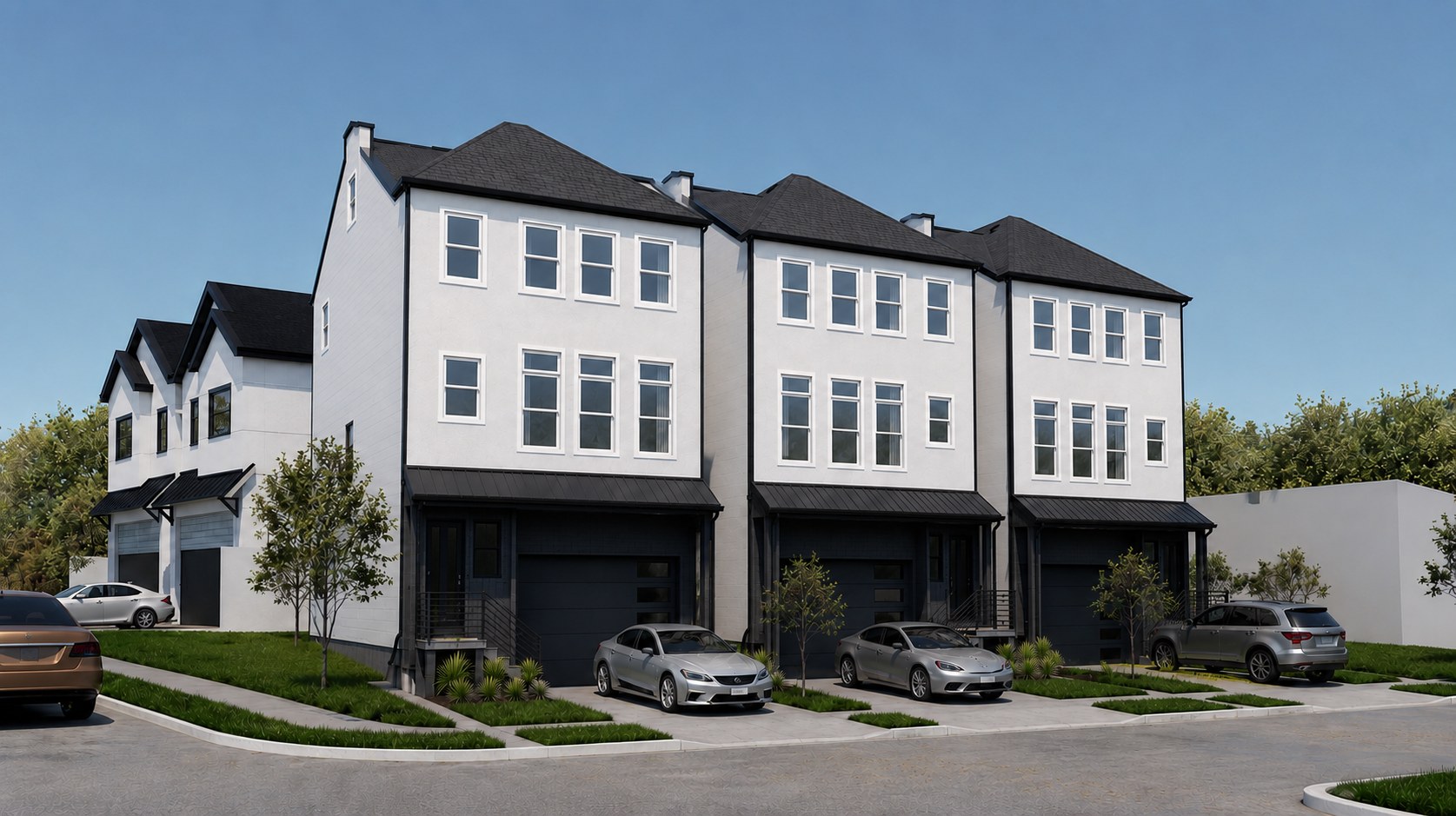 Sherwin Street luxury townhome exterior render