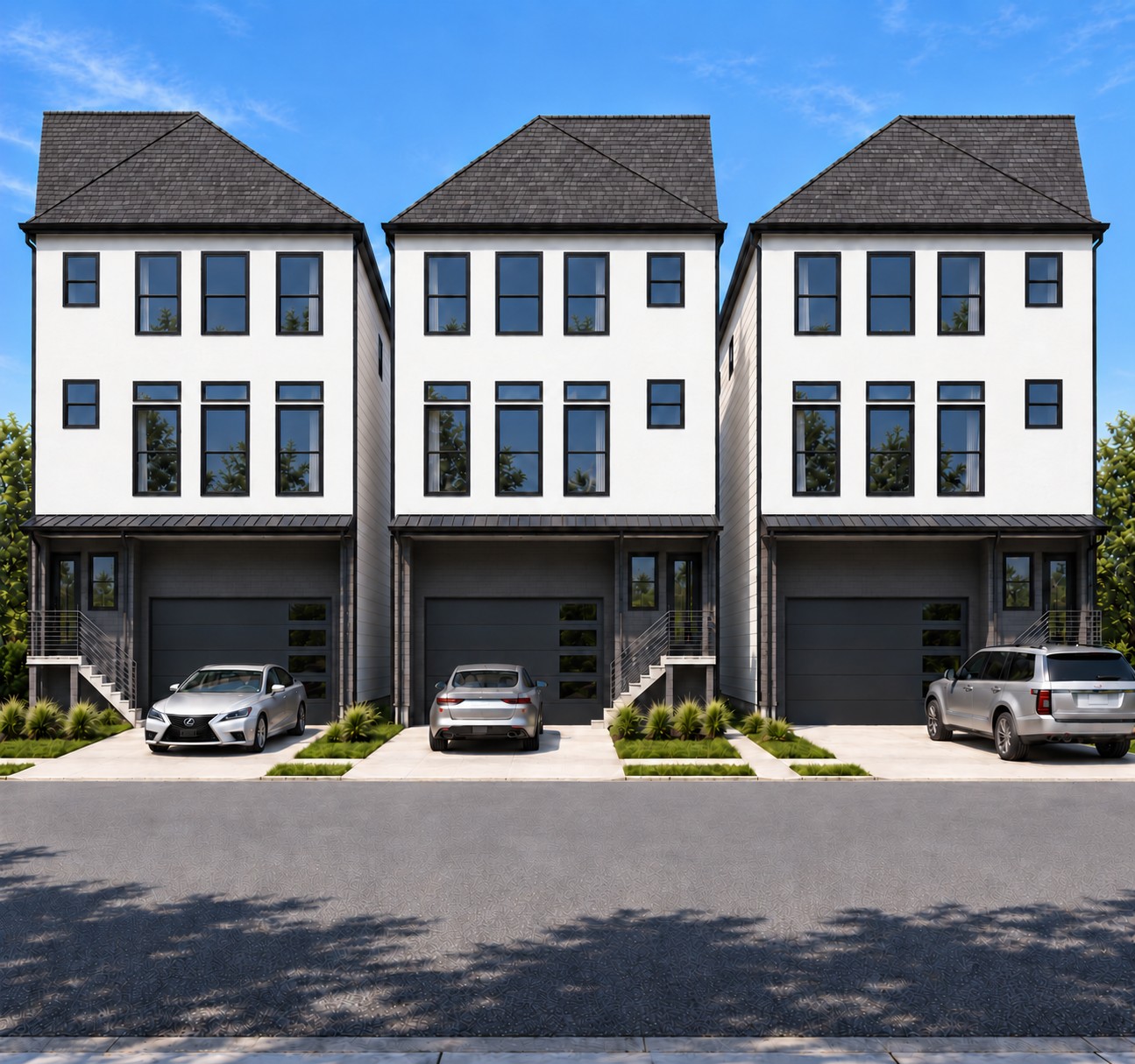 Sherwin Street luxury townhome exterior render